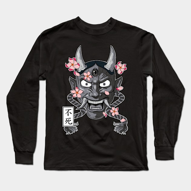 Japanese Devil Tattoo Long Sleeve T-Shirt by AtomicBullfrog
